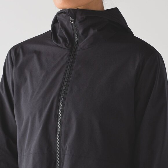 Lululemon Nonstop Hooded Jacket Zip Up Lightweight Water-Repellent Black - Picture 4 of 16
